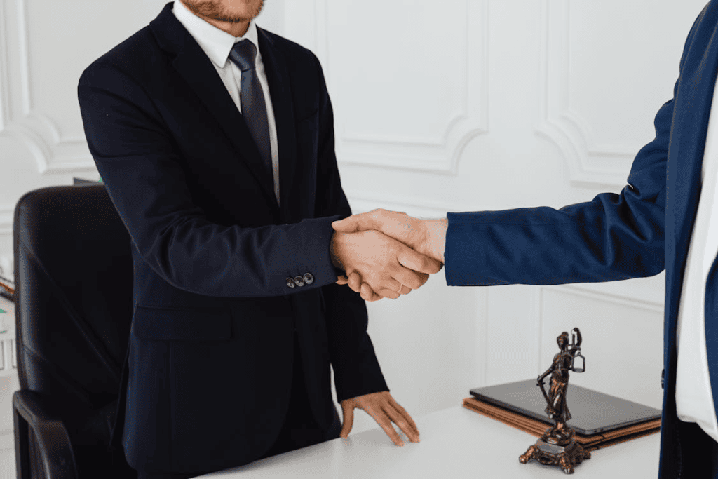 hand shake of two men